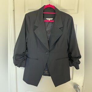 Boston Proper Black Women’s Single-Button Blazer Jacket Size 14